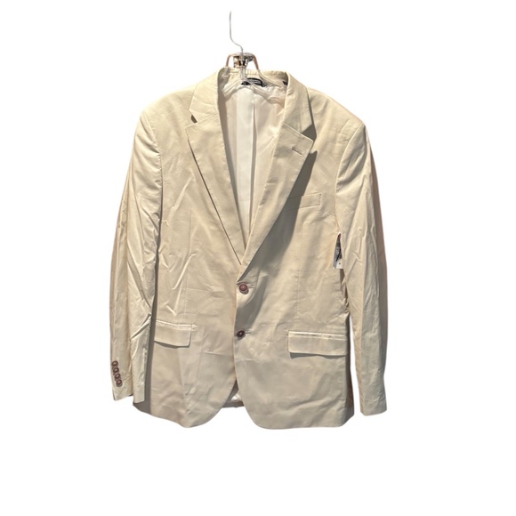 Nautica Active Fit Gaff Single Breasted Suit Jacket in Cream 40R NWOT - Picture 1 of 7